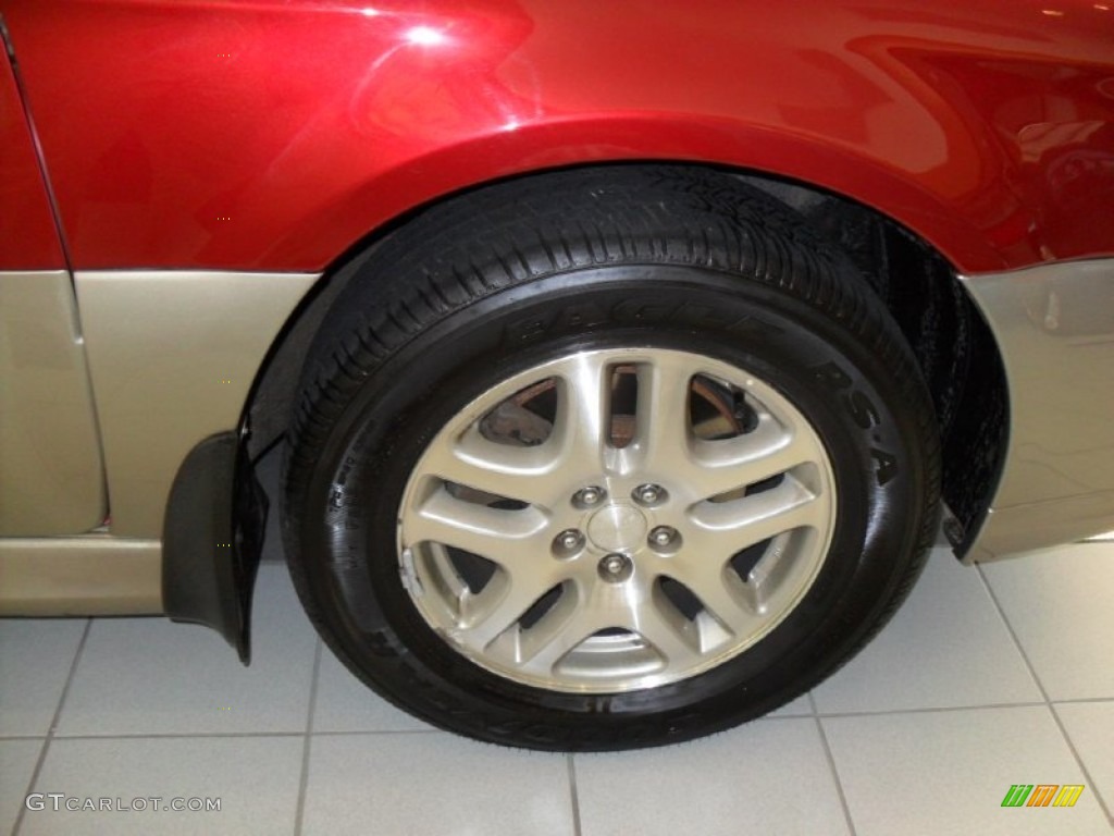 2002 Outback Wagon - Regatta Red Pearl / Beige photo #12