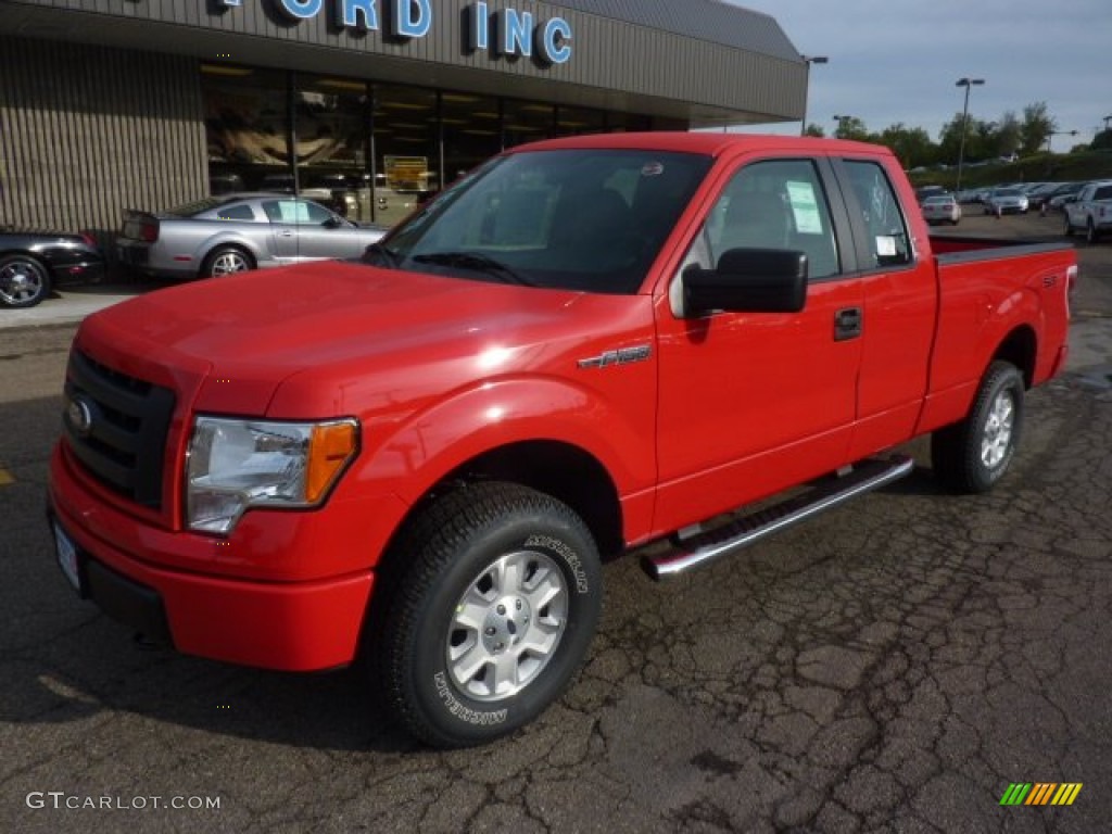 Race Red 2011 Ford F150 STX SuperCab 4x4 Exterior Photo #54345034