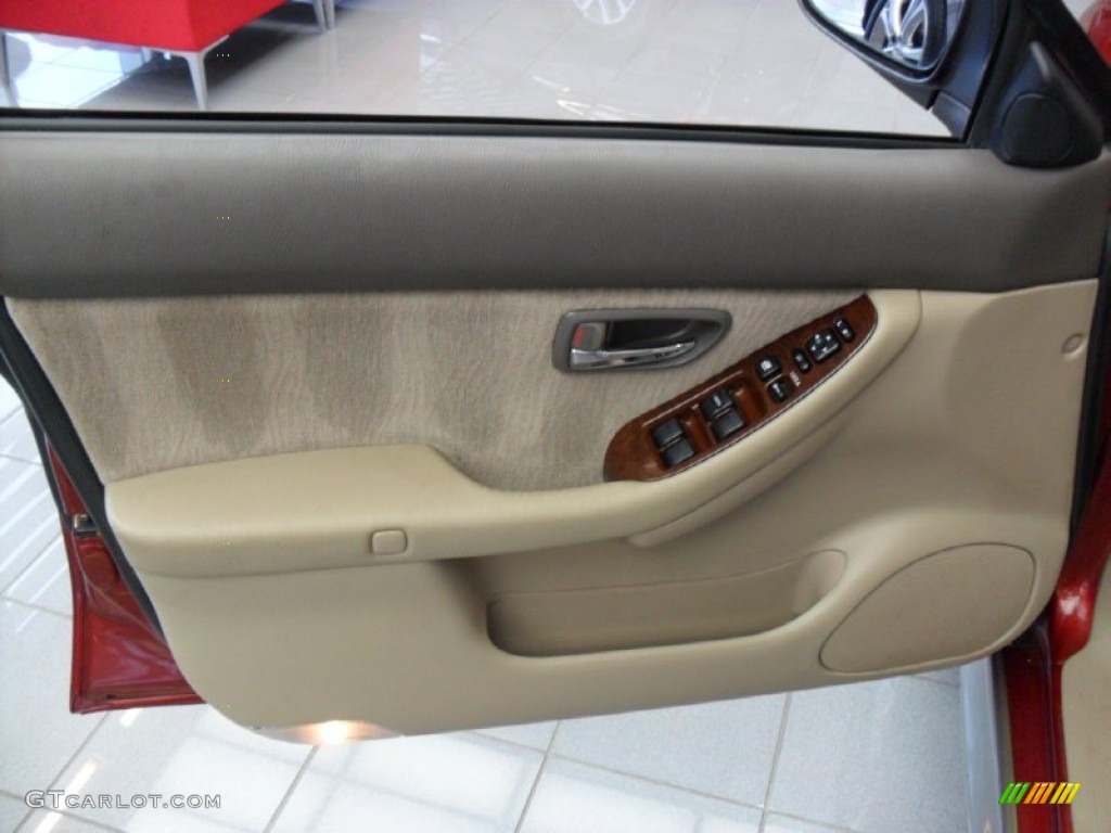 2002 Outback Wagon - Regatta Red Pearl / Beige photo #15