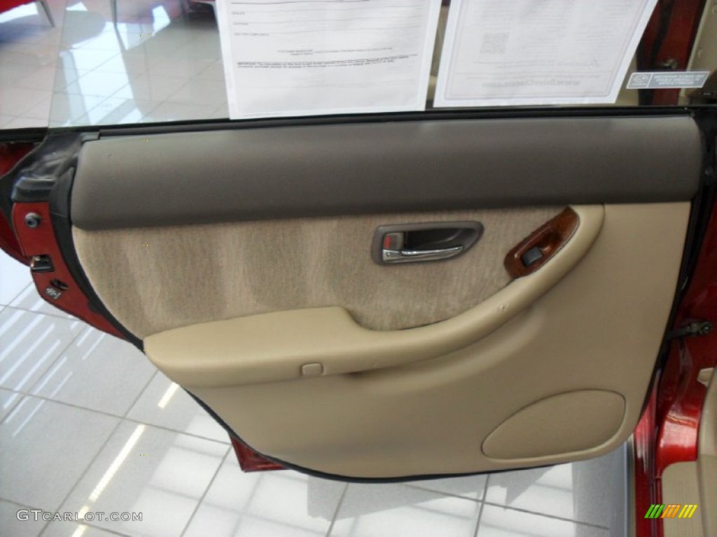 2002 Outback Wagon - Regatta Red Pearl / Beige photo #17