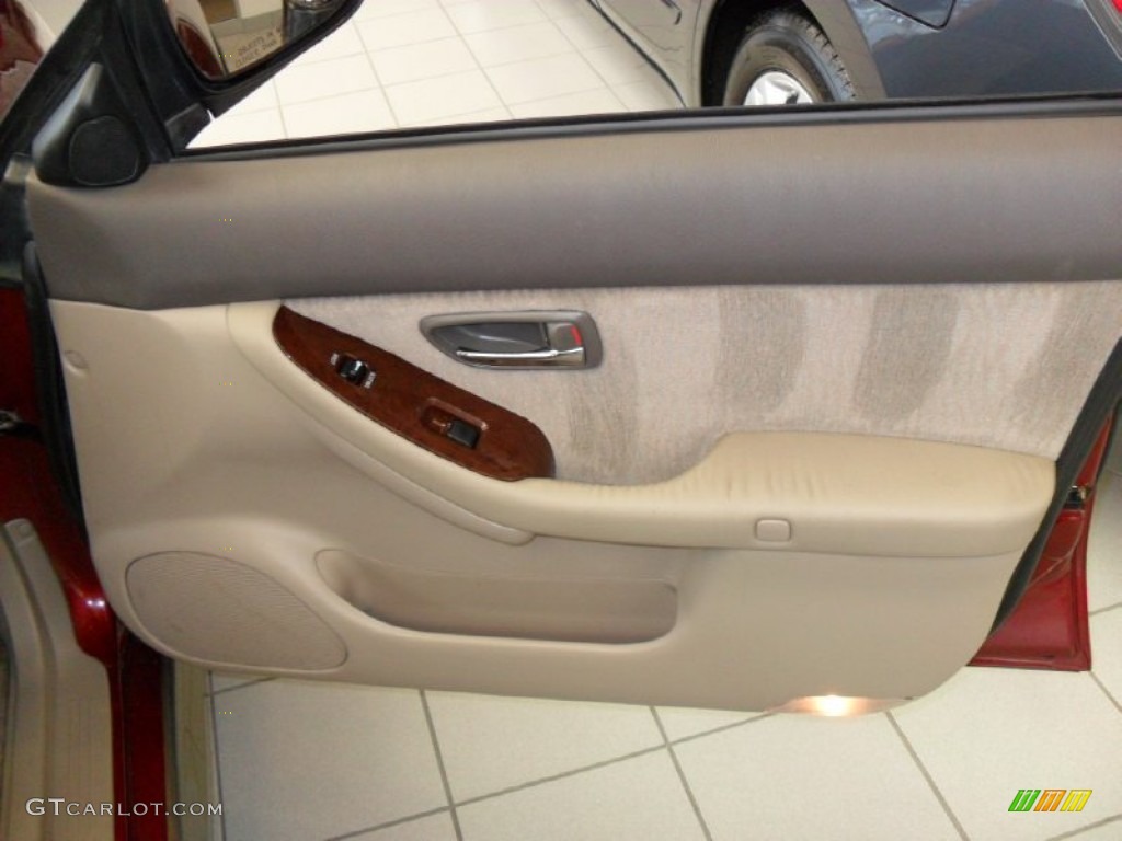 2002 Outback Wagon - Regatta Red Pearl / Beige photo #22