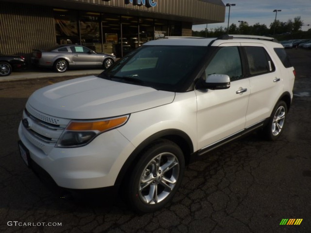 2012 Explorer Limited 4WD - White Platinum Tri-Coat / Charcoal Black/Pecan photo #8