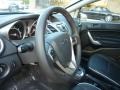 Charcoal Black 2012 Ford Fiesta SES Hatchback Steering Wheel