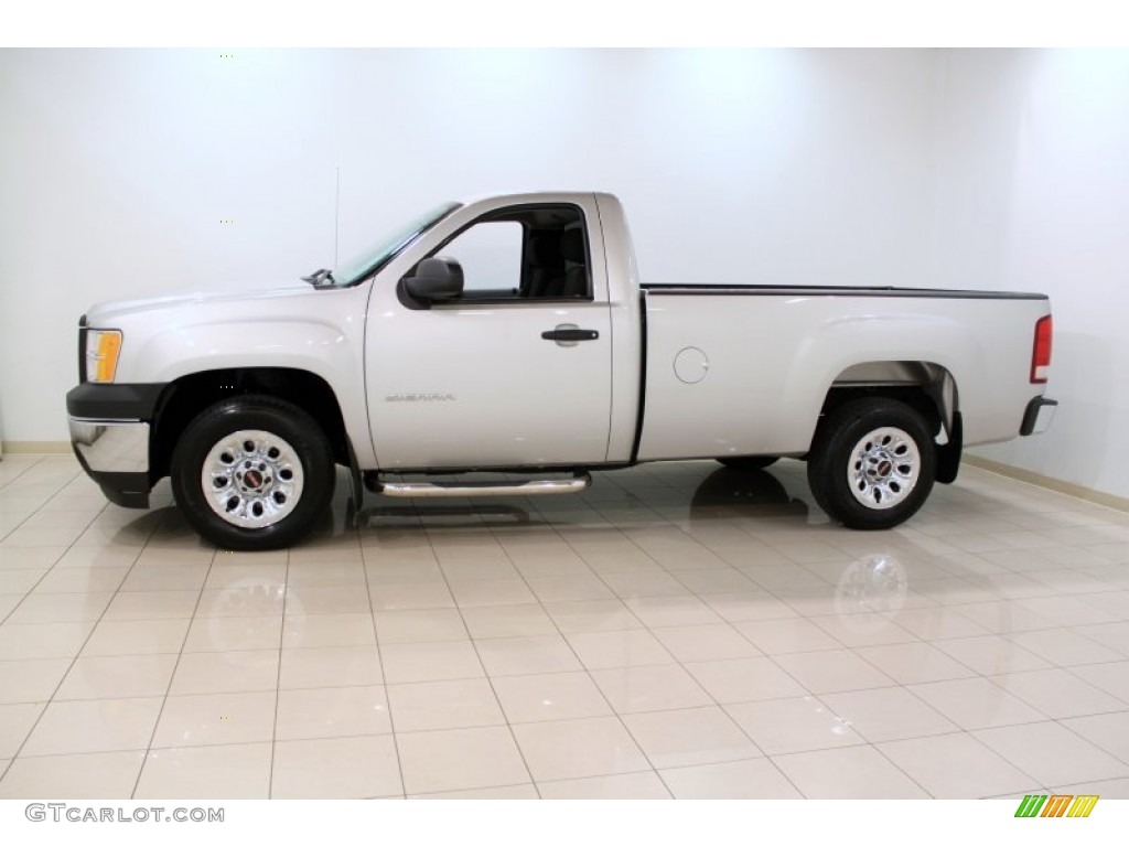 2010 Sierra 1500 Regular Cab - Pure Silver Metallic / Dark Titanium photo #4