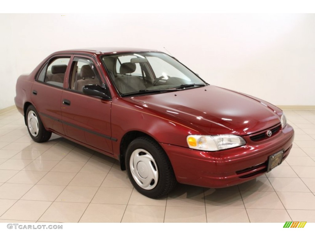 1999 Corolla CE - Venetian Red Pearl / Pebble Beige photo #1