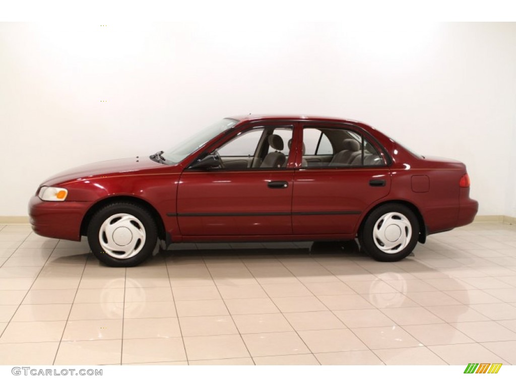 1999 Corolla CE - Venetian Red Pearl / Pebble Beige photo #4