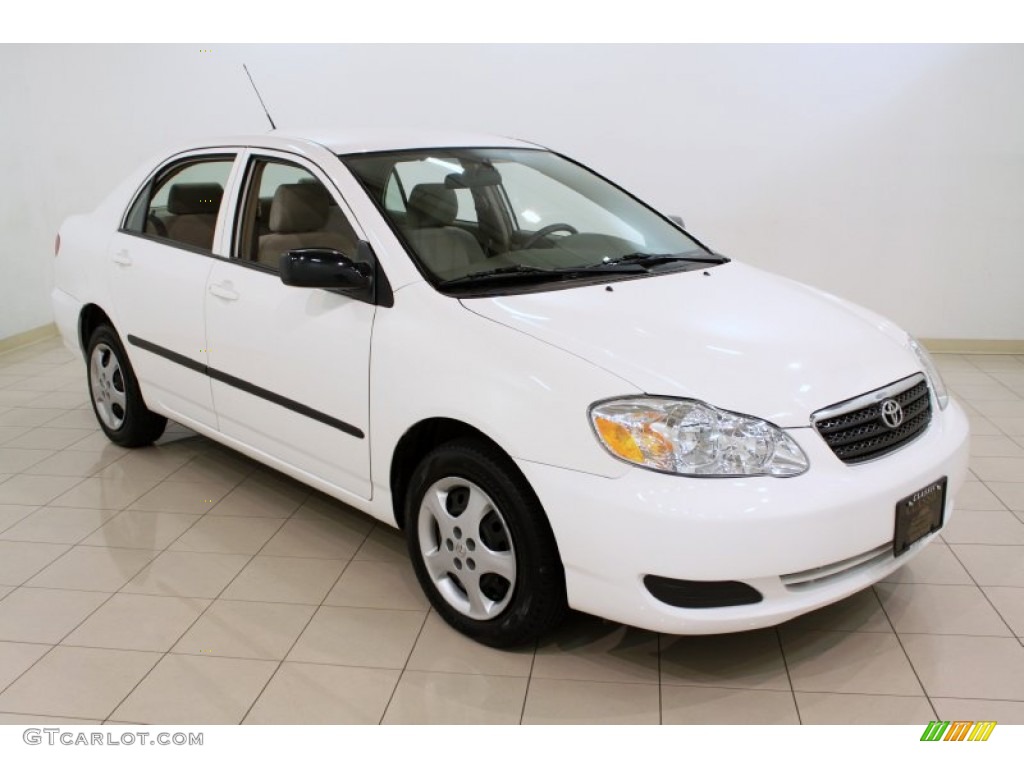 2005 Corolla CE - Super White / Pebble Beige photo #1