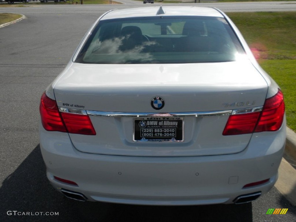 2012 7 Series 740Li Sedan - Mineral White Metallic / Saddle/Black photo #2