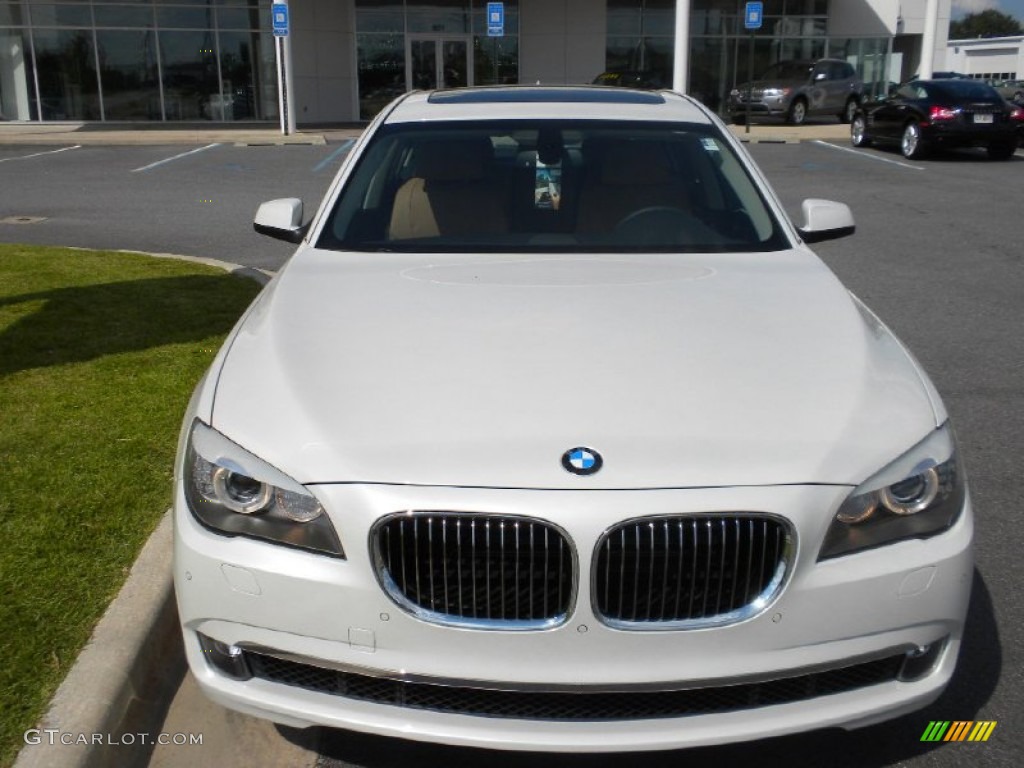 2012 7 Series 740Li Sedan - Mineral White Metallic / Saddle/Black photo #3