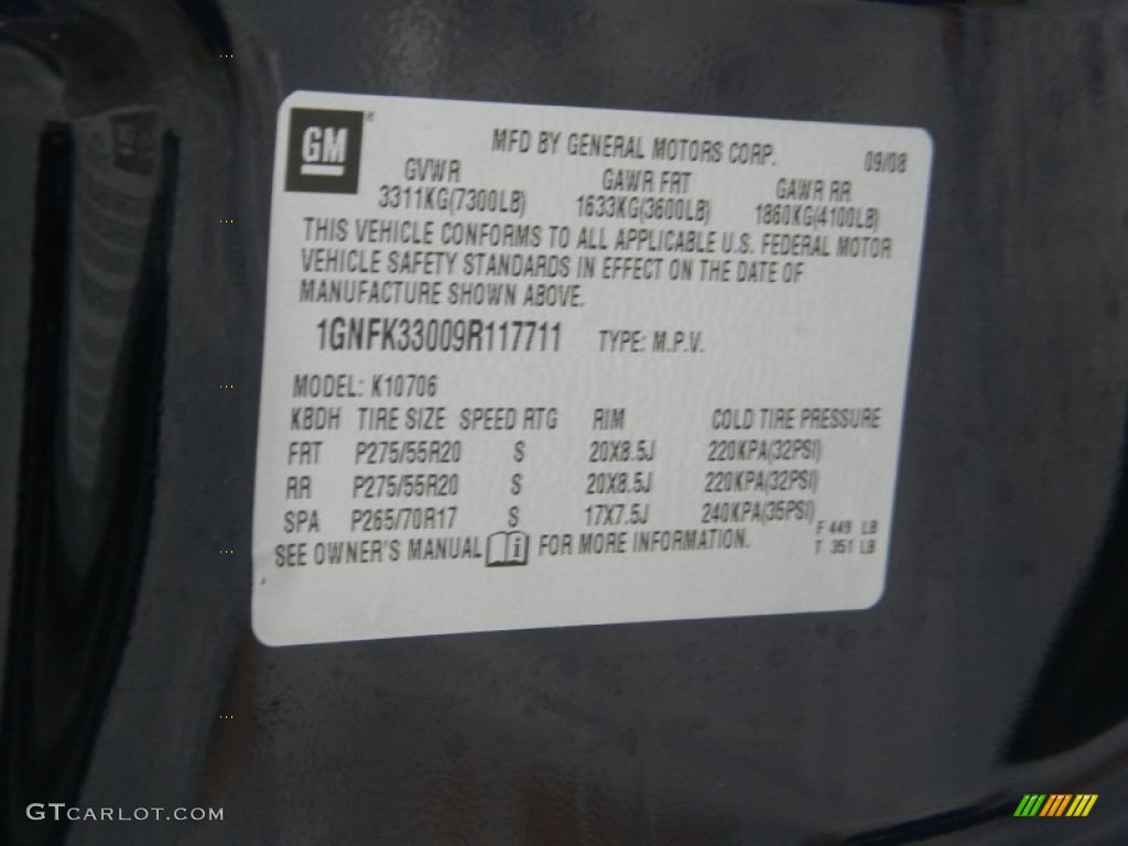 2009 Tahoe LTZ 4x4 - Dark Blue Metallic / Ebony photo #28