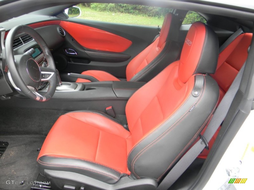 Black/Inferno Orange Interior 2010 Chevrolet Camaro SS/RS Coupe Photo #54352573