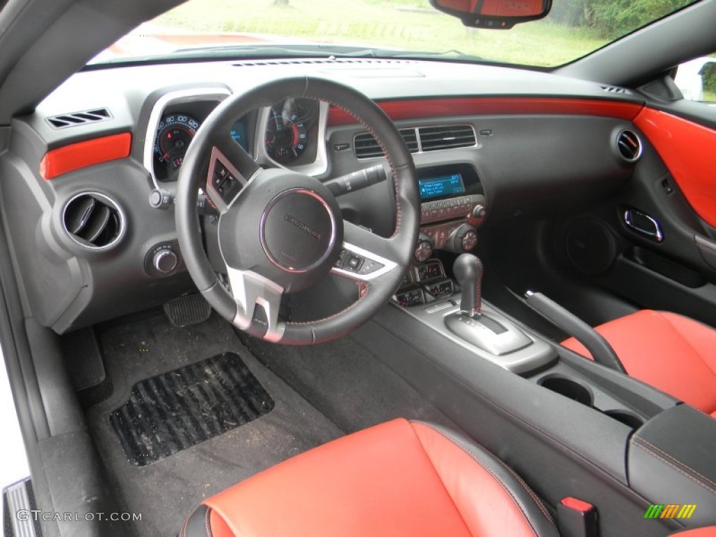 Black/Inferno Orange Interior 2010 Chevrolet Camaro SS/RS Coupe Photo #54352585