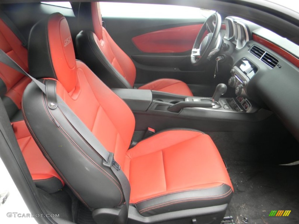 Black/Inferno Orange Interior 2010 Chevrolet Camaro SS/RS Coupe Photo #54352606