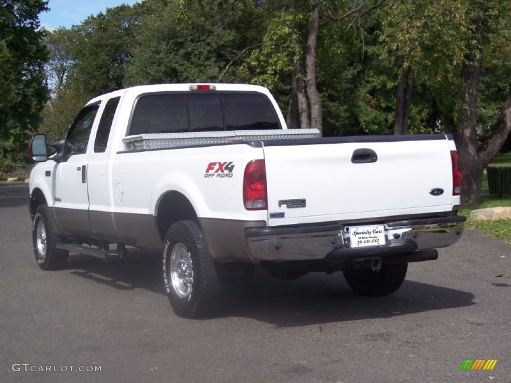 2004 F250 Super Duty Lariat SuperCab 4x4 - Oxford White / Medium Parchment photo #14