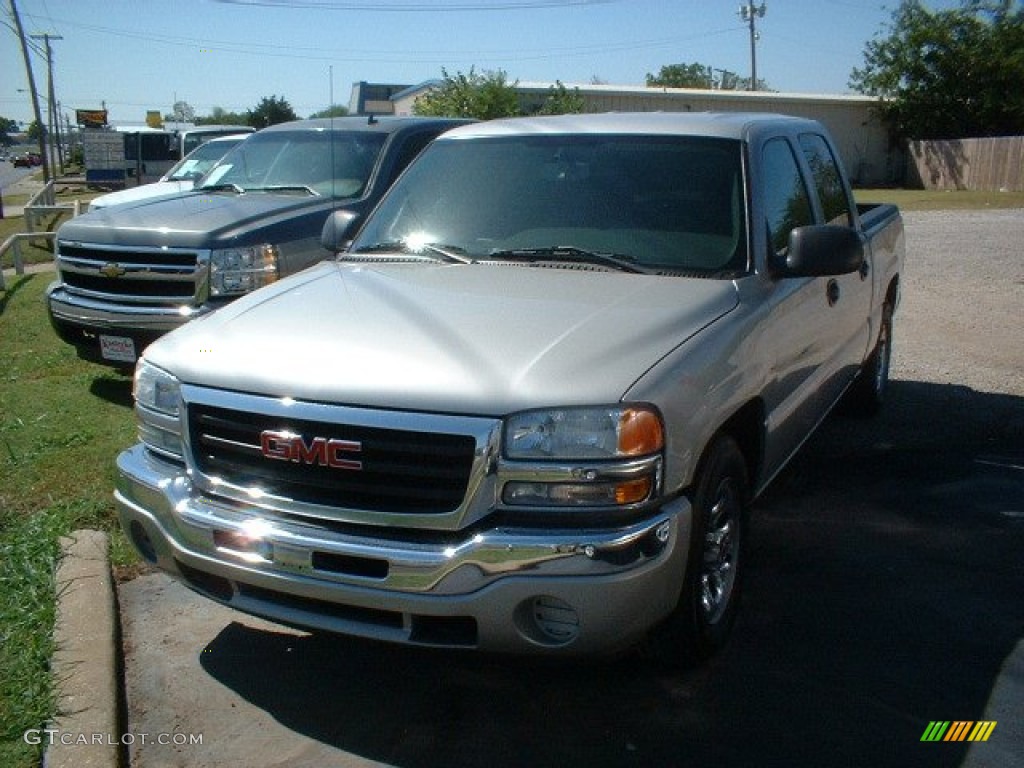 2006 Sierra 1500 SL Crew Cab - Silver Birch Metallic / Dark Pewter photo #1