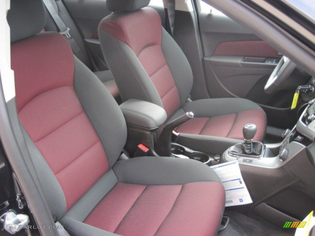 Jet Black/Sport Red Interior 2012 Chevrolet Cruze Eco Photo #54359098