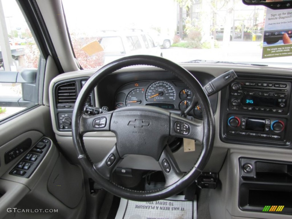 2006 Chevrolet Silverado 2500HD LT Crew Cab 4x4 Medium Gray Steering Wheel Photo #54362248