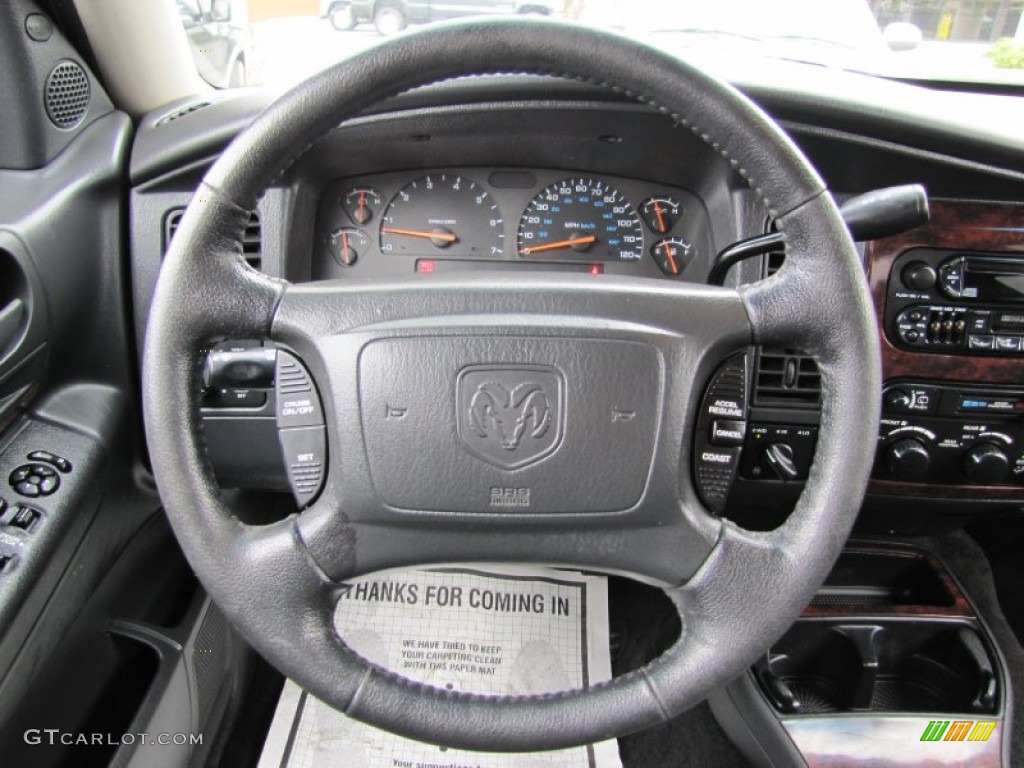 2001 Dodge Durango SLT 4x4 Dark Slate Gray Steering Wheel Photo #54362887