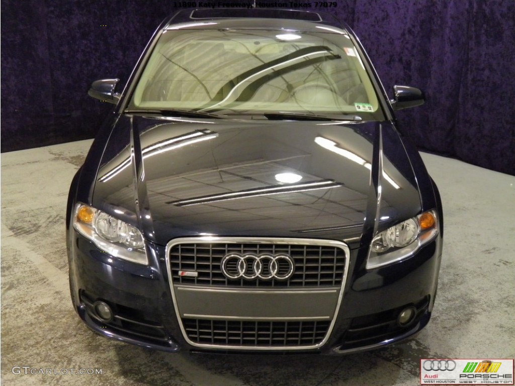 2008 A4 2.0T S-Line Sedan - Deep Sea Blue Pearl Effect / Beige photo #17