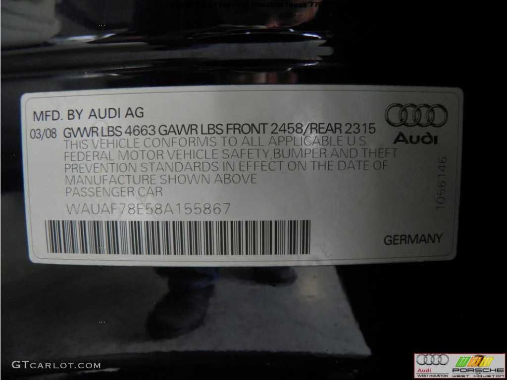 2008 A4 2.0T S-Line Sedan - Deep Sea Blue Pearl Effect / Beige photo #32