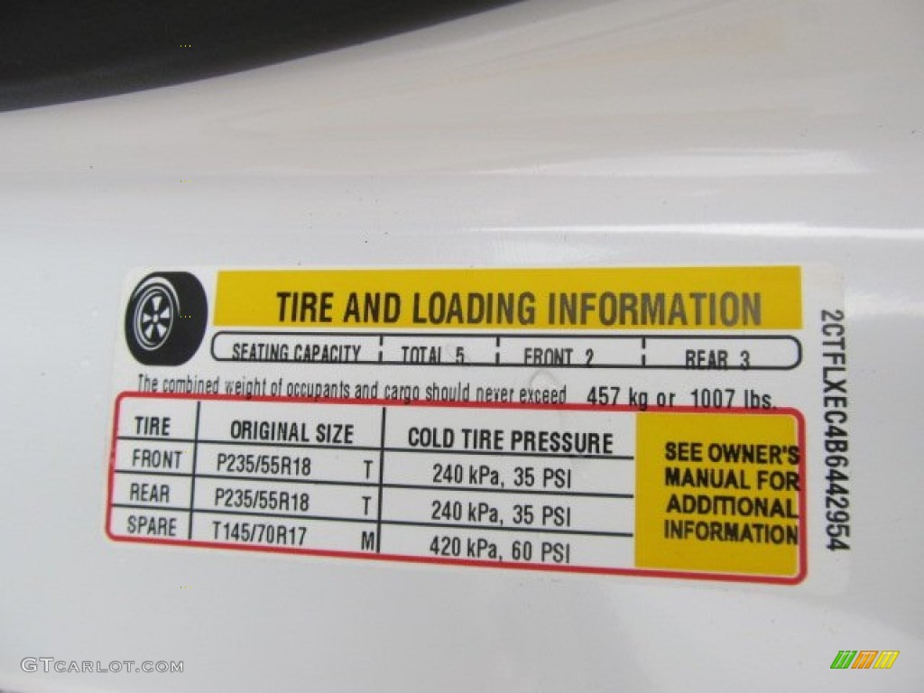 2011 GMC Terrain SLT AWD Info Tag Photo #54364591