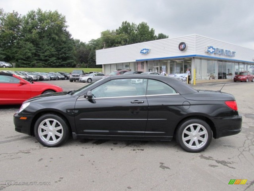 Brilliant Black Crystal Pearl 2008 Chrysler Sebring Touring Hardtop Convertible Exterior Photo #54364636