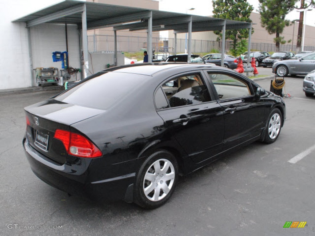 2006 Civic LX Sedan - Nighthawk Black Pearl / Ivory photo #8