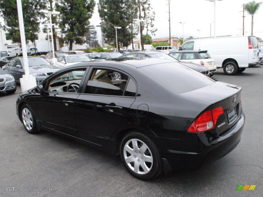 2006 Civic LX Sedan - Nighthawk Black Pearl / Ivory photo #10