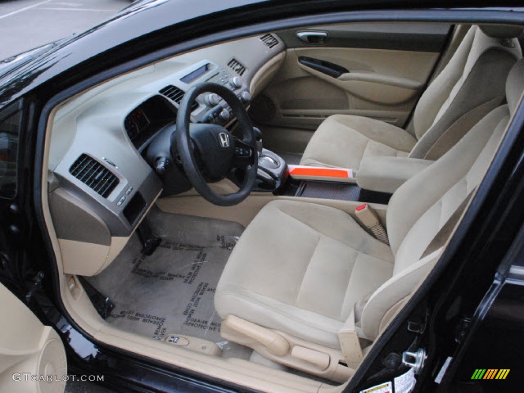 2006 Civic LX Sedan - Nighthawk Black Pearl / Ivory photo #13
