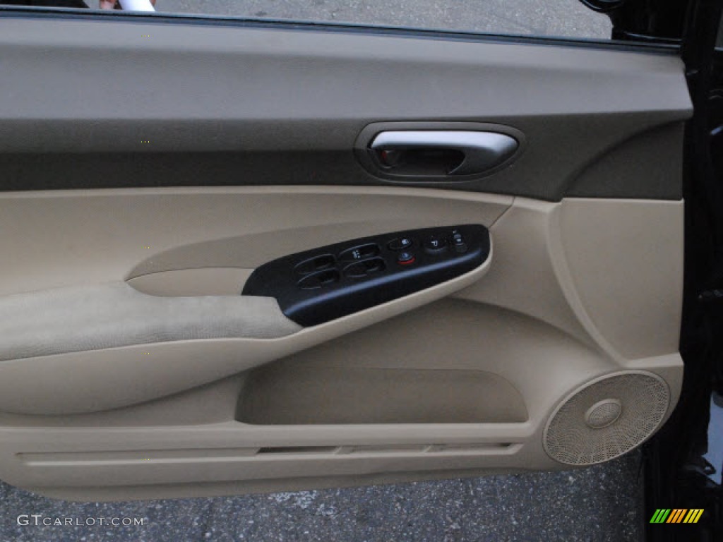 2006 Civic LX Sedan - Nighthawk Black Pearl / Ivory photo #15