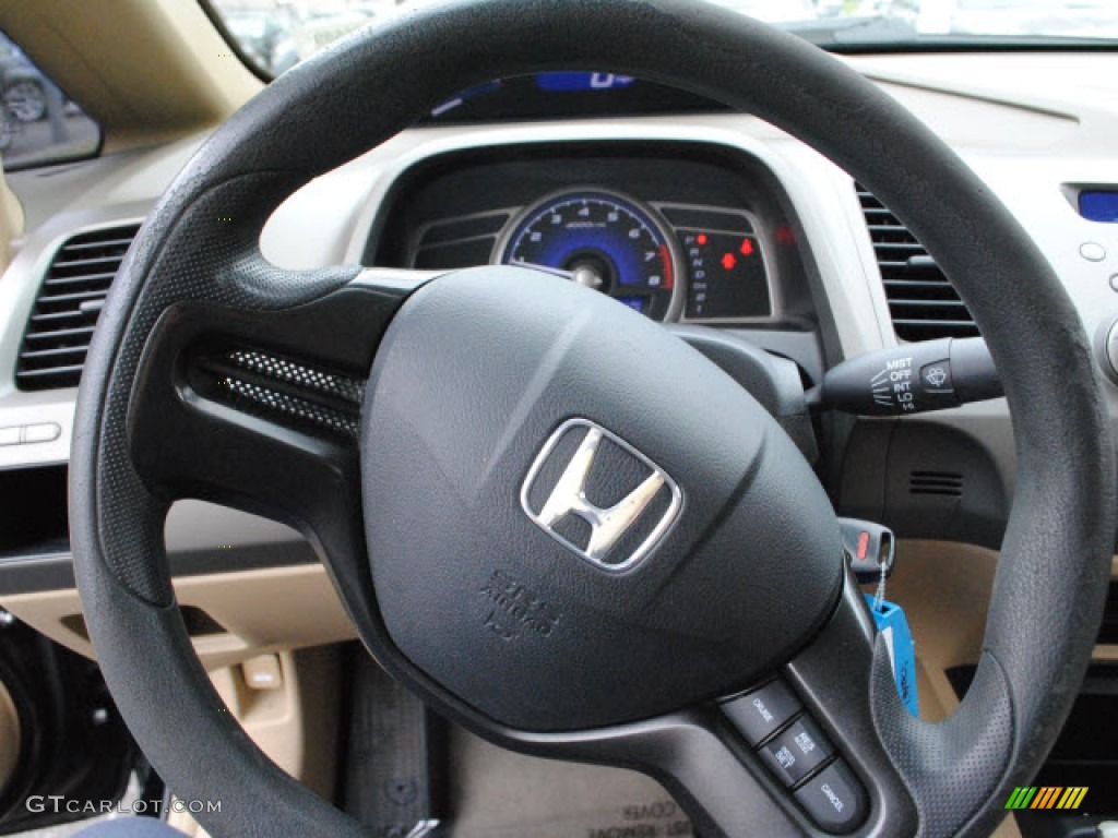 2006 Civic LX Sedan - Nighthawk Black Pearl / Ivory photo #18