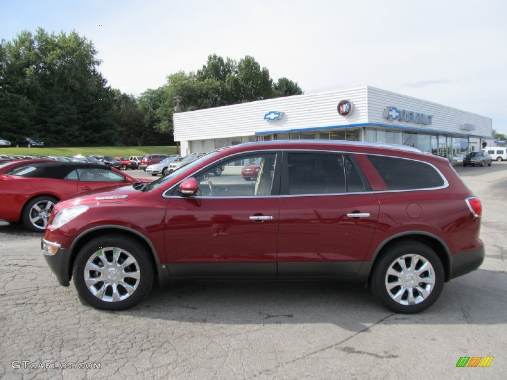 2010 Enclave CXL AWD - Red Jewel Tintcoat / Cashmere/Cocoa photo #2