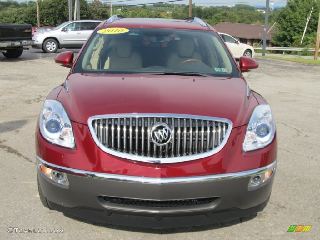 2010 Enclave CXL AWD - Red Jewel Tintcoat / Cashmere/Cocoa photo #9