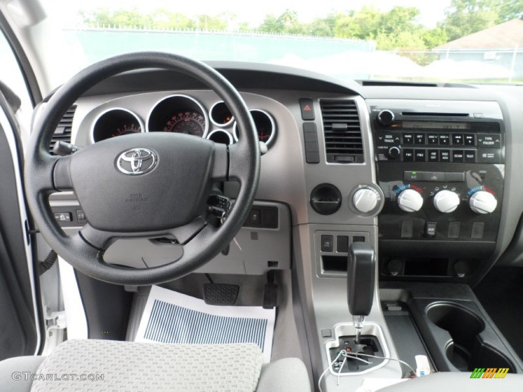 2011 Tundra Double Cab - Super White / Graphite Gray photo #35