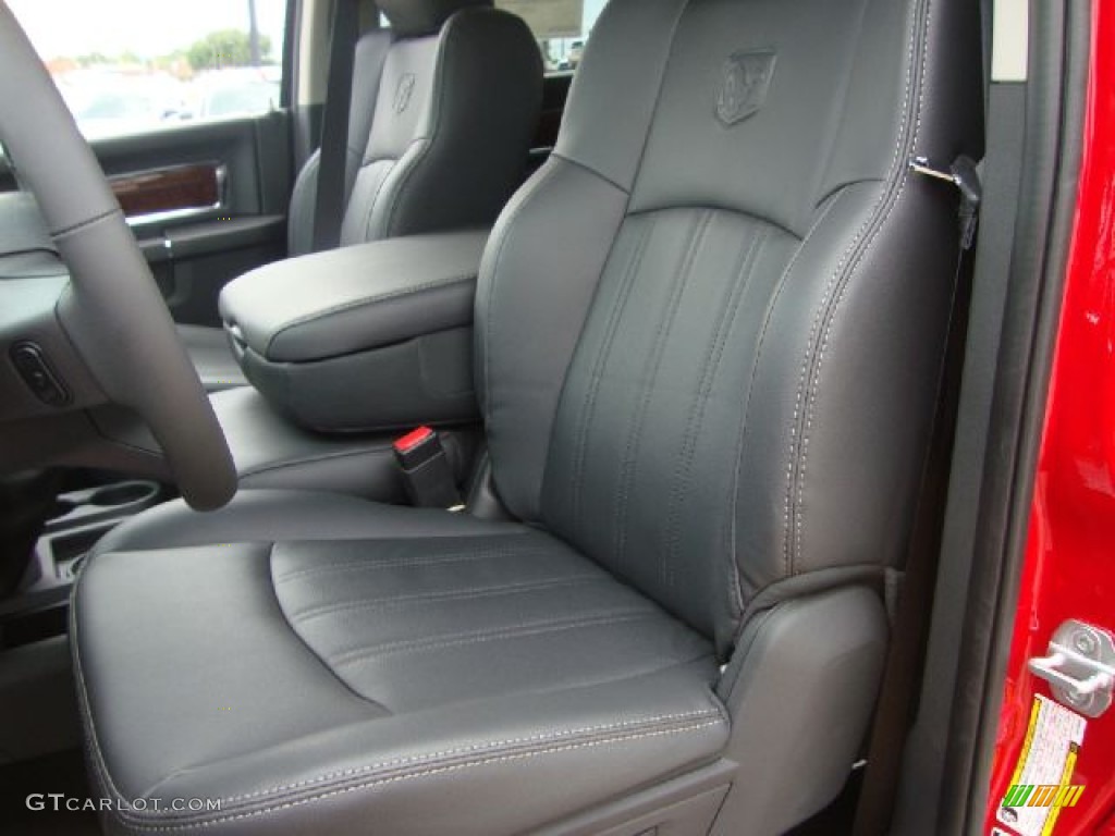 Dark Slate Interior 2012 Dodge Ram 3500 HD Laramie Crew Cab 4x4 Dually Photo #54369823