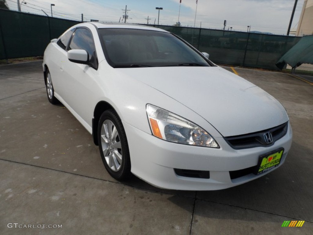 2006 Accord EX V6 Coupe - Taffeta White / Ivory photo #1