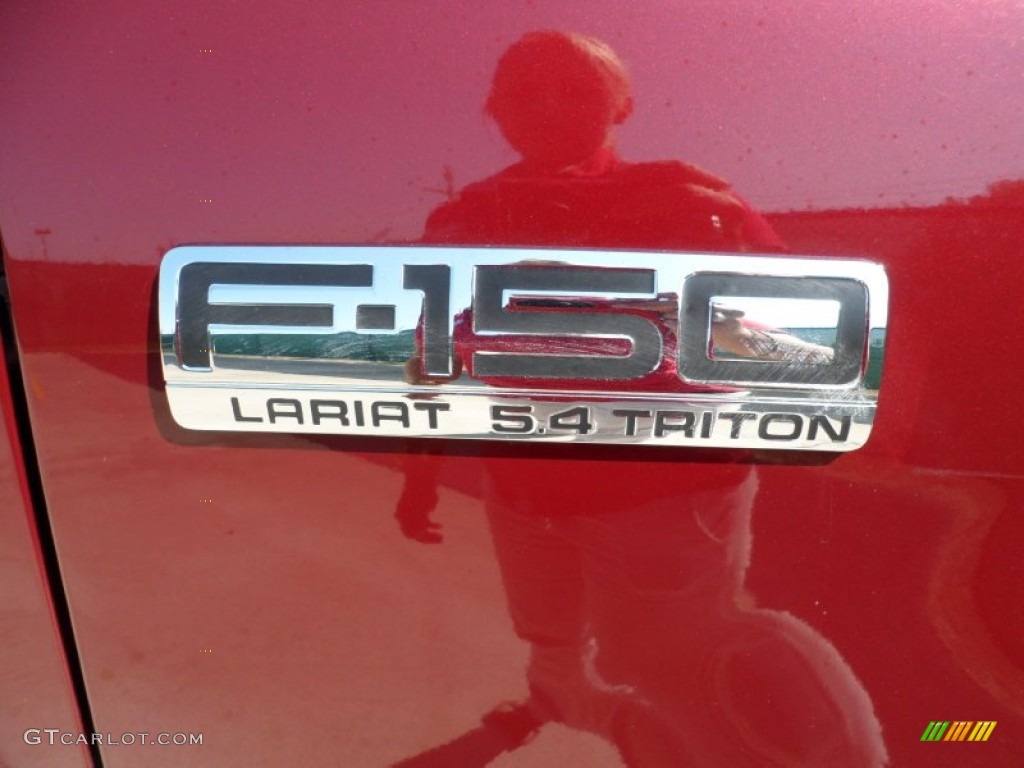 2004 F150 Lariat SuperCrew - Dark Toreador Red Metallic / Black photo #16