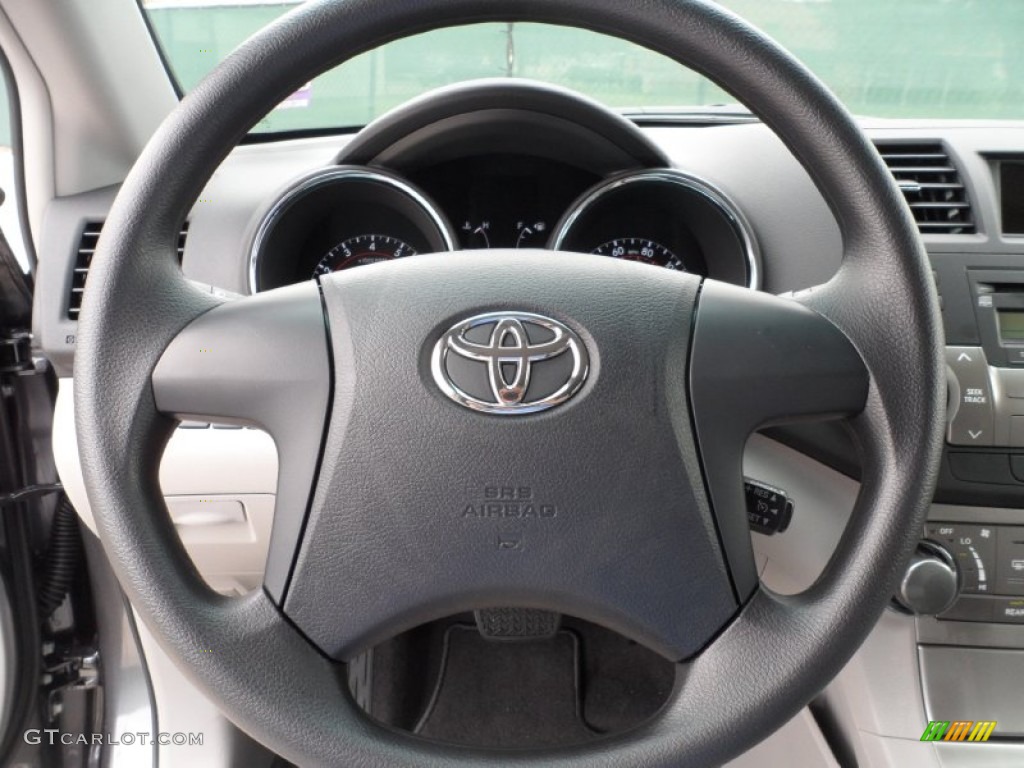 2012 Toyota Highlander V6 Ash Steering Wheel Photo #54373417