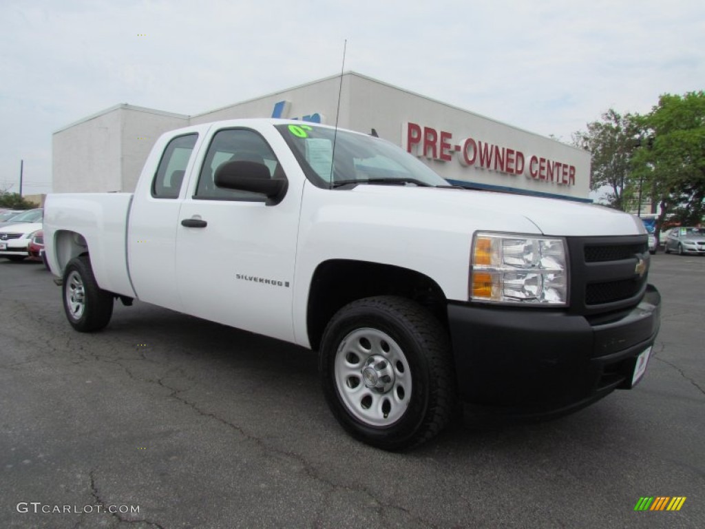 2007 Silverado 1500 Classic LS Extended Cab - Summit White / Dark Charcoal photo #1