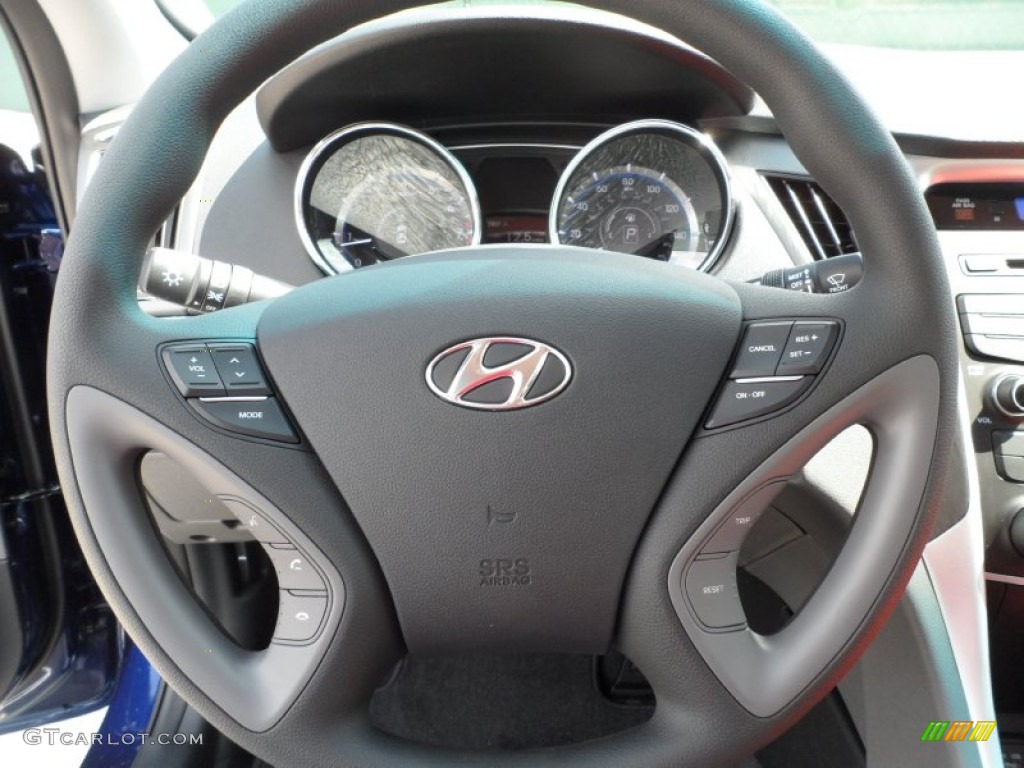 2012 Hyundai Sonata GLS Gray Steering Wheel Photo #54373840