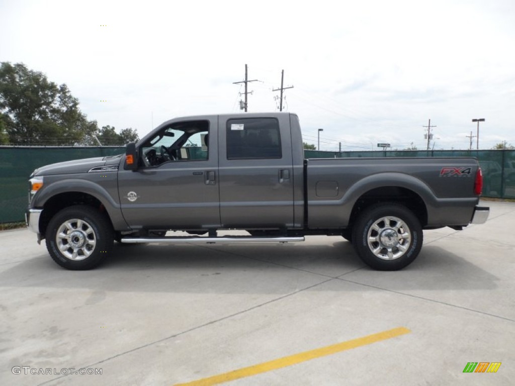 2012 F250 Super Duty Lariat Crew Cab 4x4 - Sterling Grey Metallic / Black photo #6