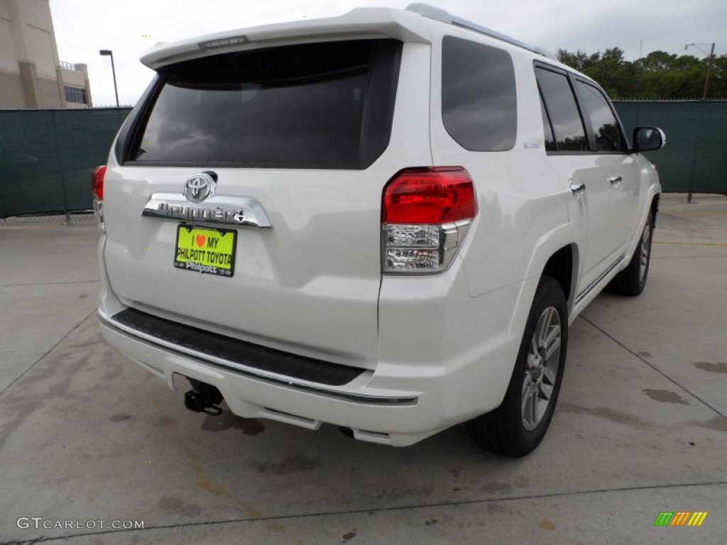 2011 4Runner Limited - Blizzard White Pearl / Black Leather photo #3