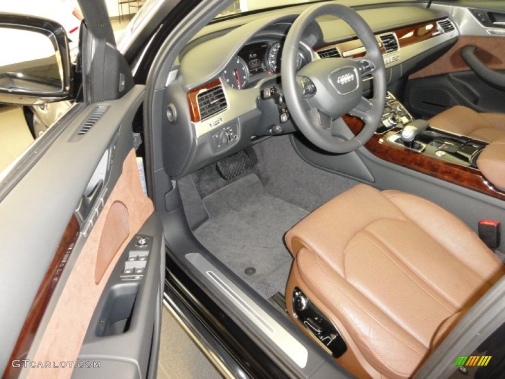 Nougat Brown Interior 2011 Audi A8 4.2 FSI quattro Photo #54377314