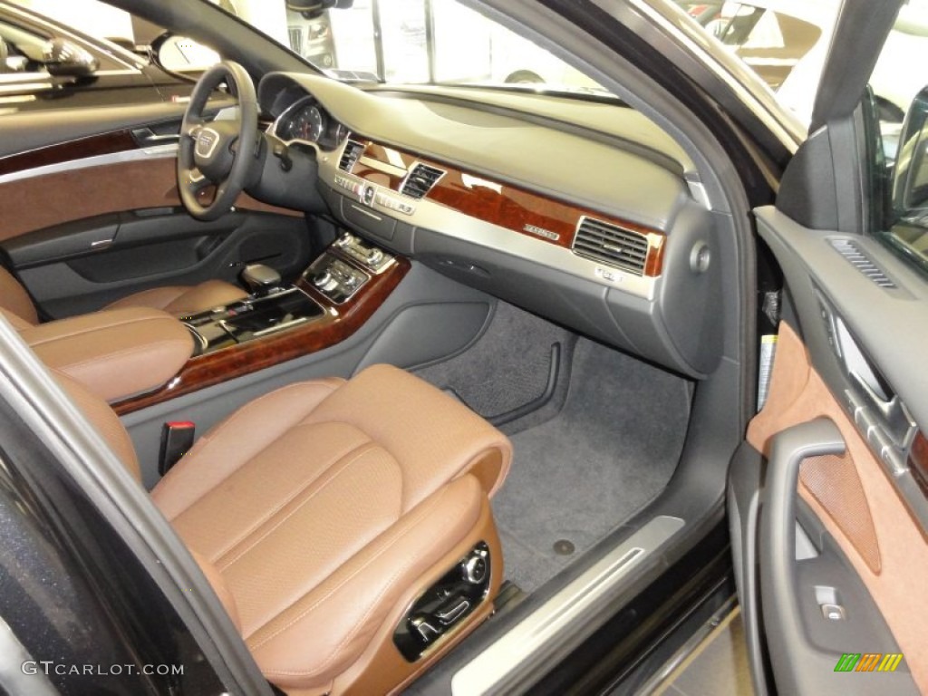 2011 Audi A8 4.2 FSI quattro Nougat Brown Dashboard Photo #54377329