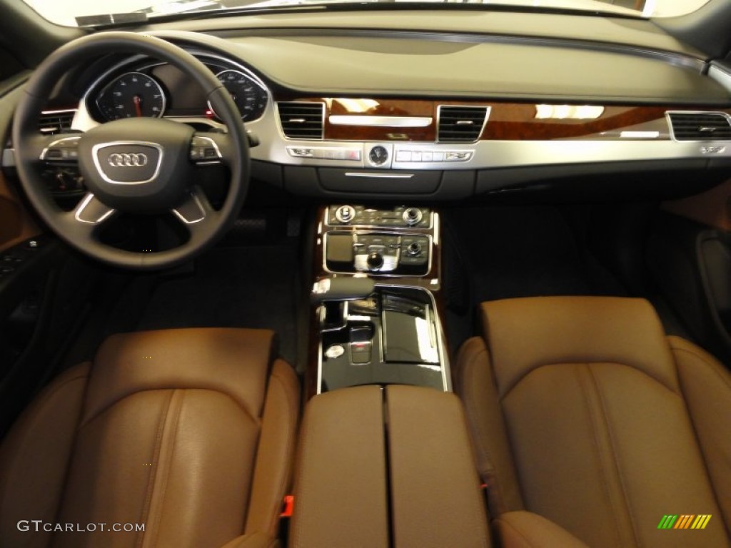 2011 Audi A8 4.2 FSI quattro Nougat Brown Dashboard Photo #54377356