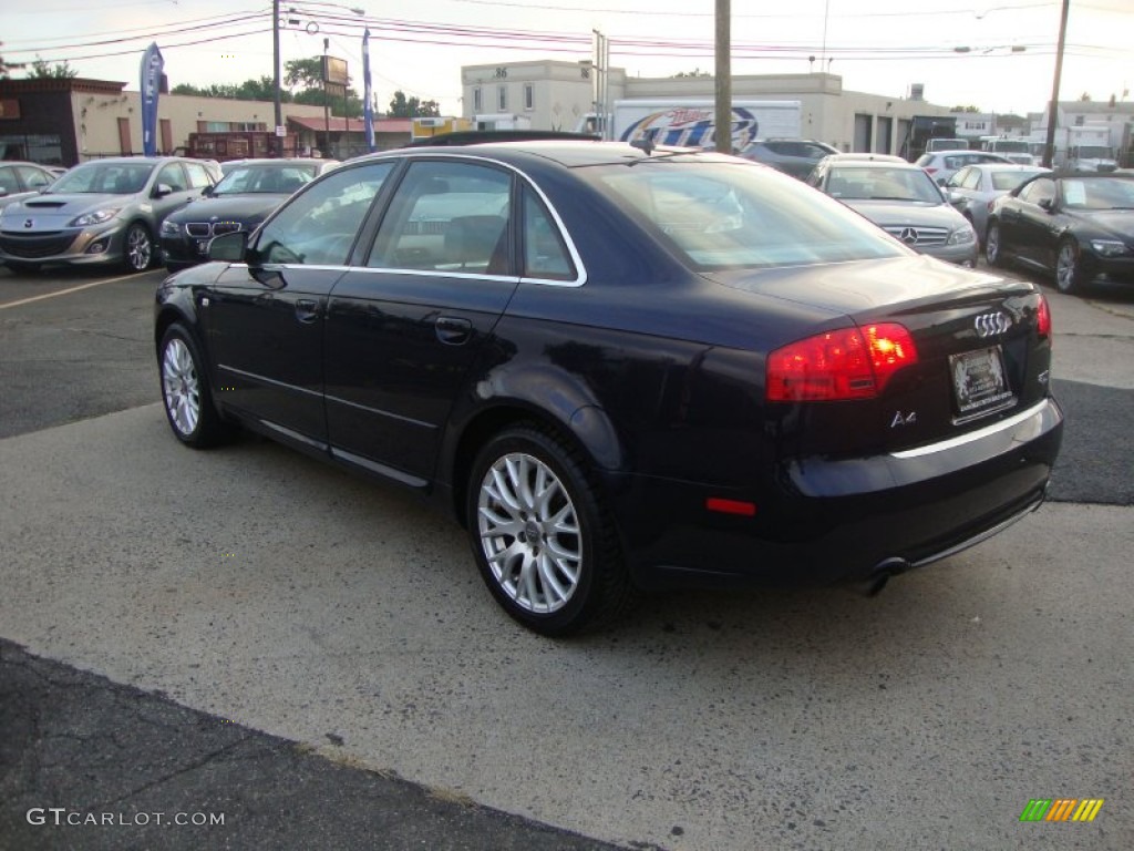 2008 A4 2.0T quattro S-Line Sedan - Deep Sea Blue Pearl Effect / Light Gray photo #3