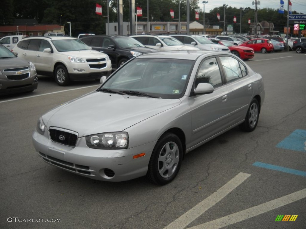 2002 Elantra GLS Sedan - Silver Pewter / Gray photo #7