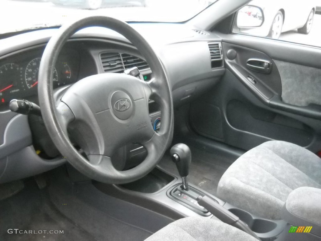 2002 Elantra GLS Sedan - Silver Pewter / Gray photo #9