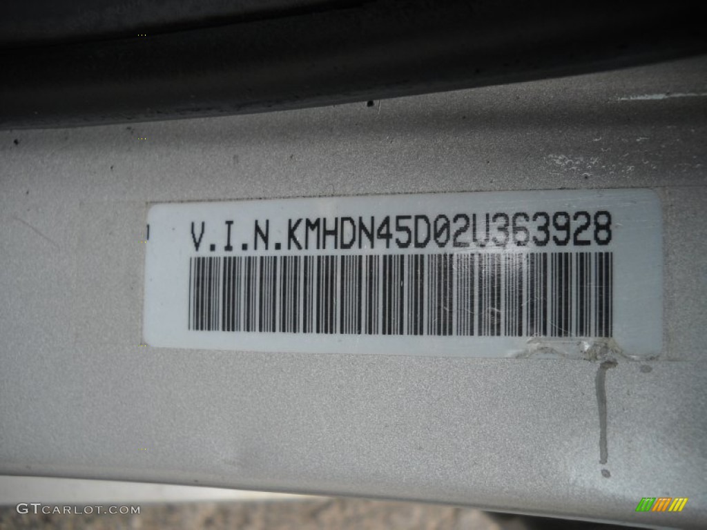 2002 Elantra GLS Sedan - Silver Pewter / Gray photo #11