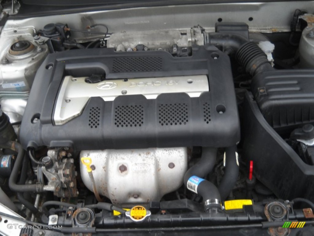 2002 Elantra GLS Sedan - Silver Pewter / Gray photo #15